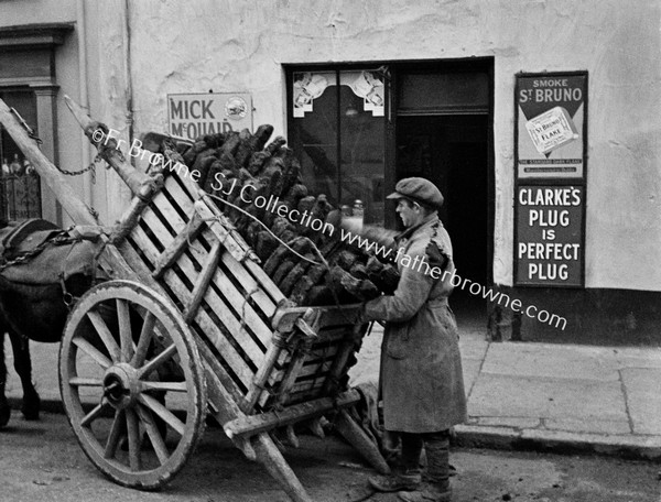 FARMER WITH CART  AD FOR CLARKE'S PLUG